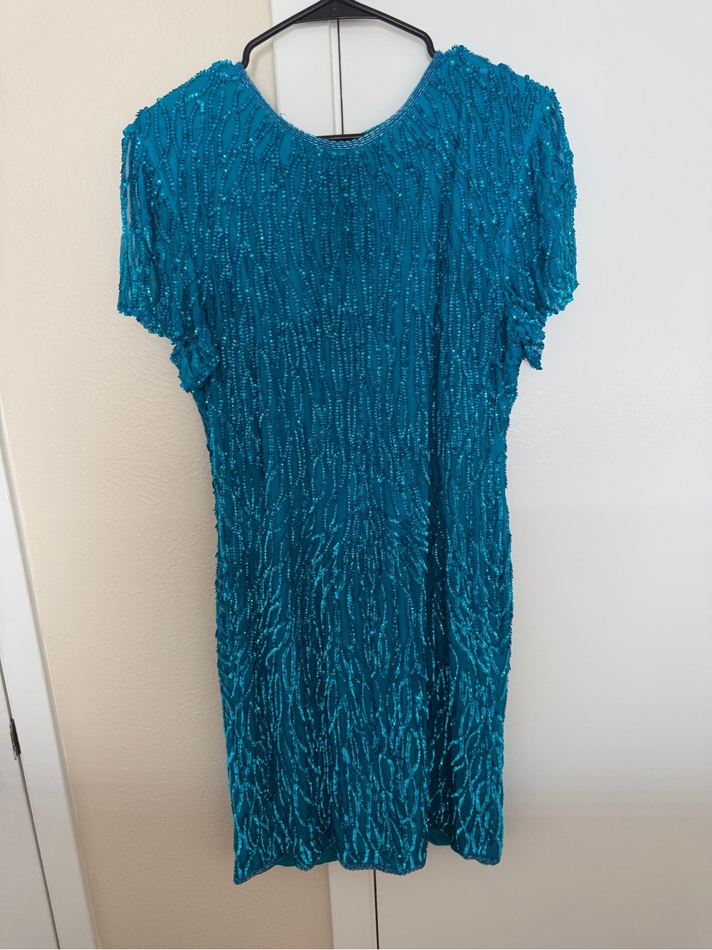 Vintage Silk Sequin & Beaded Dress